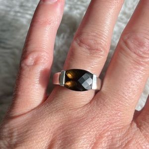 Stunning Smokey Quartz Ring set in Sterling Silver
